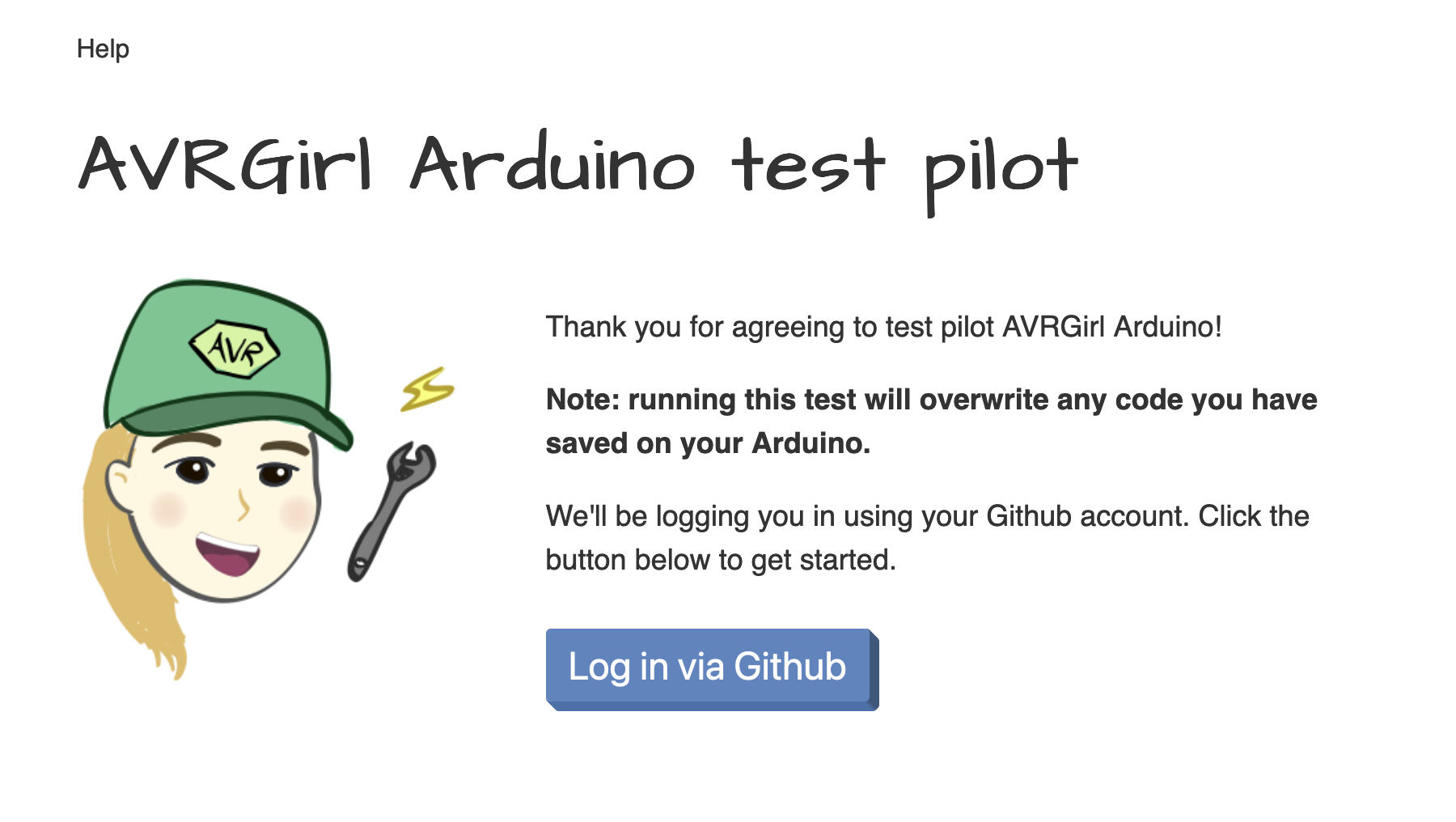 AVR girl arduino test pilot app