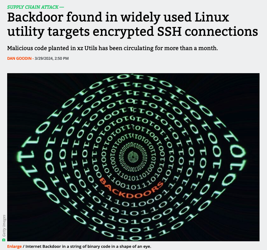 Backdoor found in widely used utility targets encrypted SSH connections